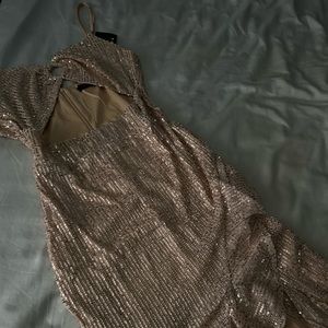 Gold 70s Disco Dress